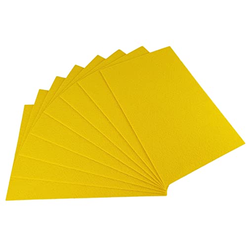 Jtnohx Stiff Felt, 2mm Thick Felt Sheets for Crafts, 8"x12" Hard Felt Fabric Squares 8Pcs for DIY Projects (Yellow) - color: Yellow