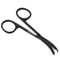 Premium Quality Suture Northbent Stitch Curved Scissors 3.5" (Black) - color: Black