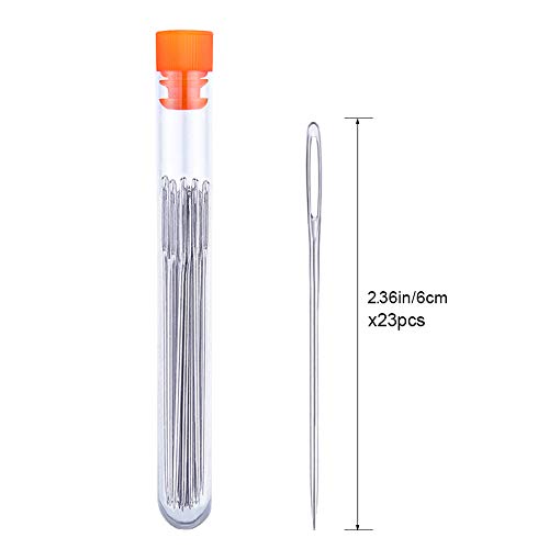 JNENERY 23 PCS Large Eye Sewing Needles, 2.36in Sewing Sharp Needles - size: 2.36in, 23pcs