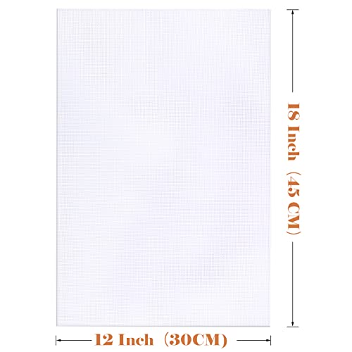 Caydo 6 Pieces Aida Cloth 14 Count White, 12x18 Inch for Cross Stitch - color: White