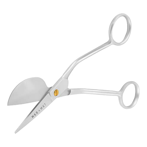 Duckbill Scissors for Applique & Embroidery - Double Curved, 6", Brushed - color: Brushed