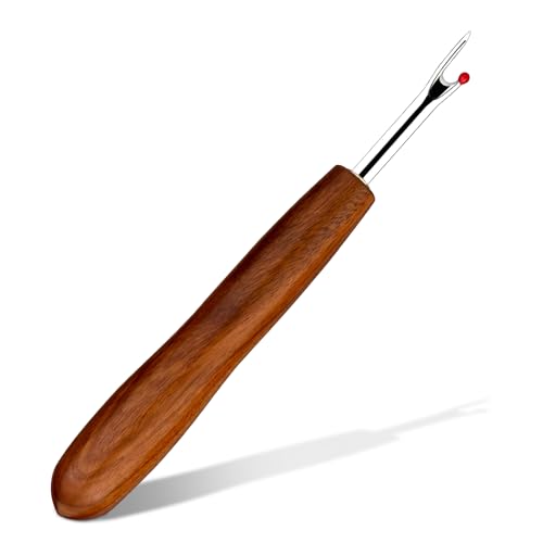 Seam Ripper, Big Rippers for Sewing, Wood Handle Stitch Remover Tool - color: Rosewood - Large