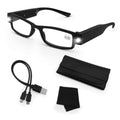 Magnifying Glasses with Light Rechargeable Reading Glasses Bright LED Readers for Men Women Close Work Reading