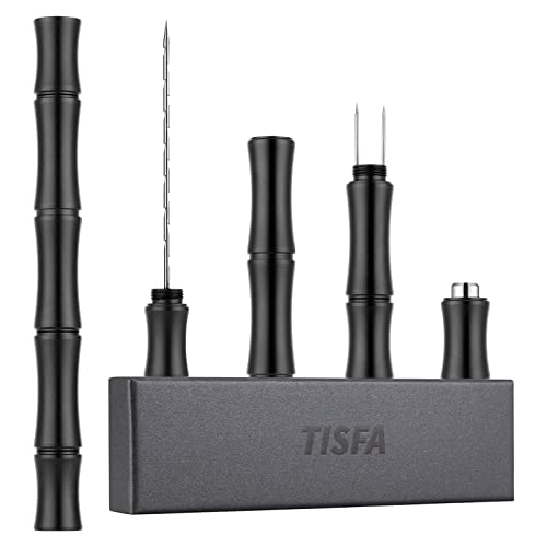 TISFA Cigar Draw Enhancer Tool, 3-in-1 Cigar Punch Set