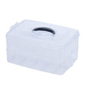 Simthread 2-Layer Thread Organizer Box for 40 Small Spools Clear - size: 2 Layers Case