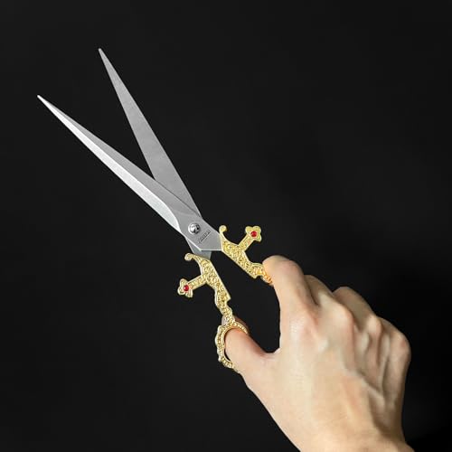Fantasy Edge Medieval Decorative Scissors with Sheath Cover – Vintage Renaissance Style Craft Scissors for Sewing, Display, Office Décor, Collectors, and Unique Gift Ideas