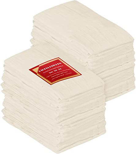 Utopia Kitchen Natural Flour Sack Towels [24 Pack - 28 x 28 in] 100% Cotton - color: Natural, size: 24 Pack