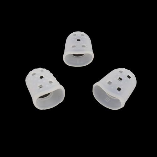 Xiaoyztan 30Pcs Transparent Silicone Guitar Finger Protectors - color: Transparent, size: S+M+L