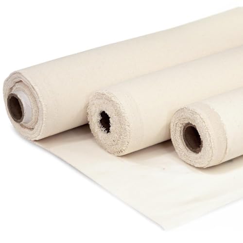 Barcelonetta | Canvas Fabric | Cotton Duck | Heavy | Natural 10oz | 62'' Wide | Arts & Crafts, Backings, Covers, Placemats (3 Yard) - color: Natural 10oz, size: 3 Yard