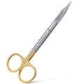 Embroidery Scissors Straight Gold Handle for Premium Quality Stainless Steel Stitch Cutting Pointed tip Hydropoinic Scissors for Art & Craft Fabric Cutting & Crafting Grooming scissors.