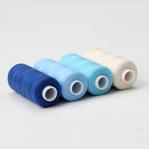 All Purpose Sewing Thread Set, 6 Colors Polyester Thread 400Yards Per Spool - color: Black Series