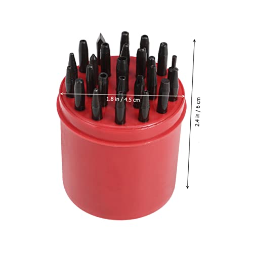 DOITOOL Watch Needle Punch Tool Set 25-Piece Staking Punching Hand Presser for Watch Repair Watchmaker Staking Tool with Portable Storage Box 2.75X1.96X1.96In