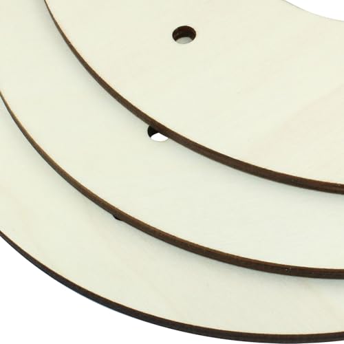 Hitefu 8 Inch Wooden Wreath Form, 6 Packs, 5mm Thickness - style: 8 In