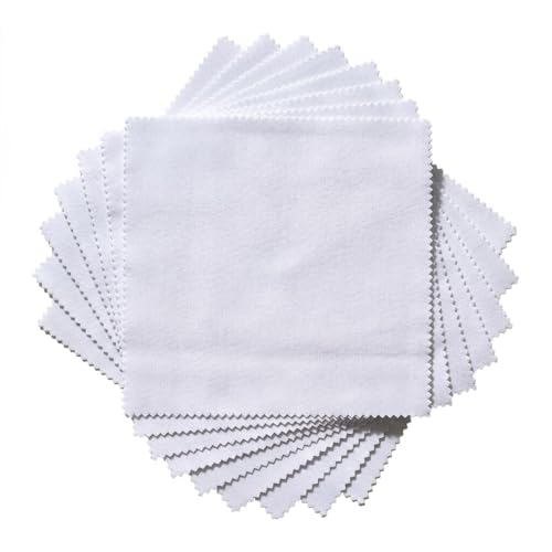 iNee Embroidery Fabric Squares Cotton, 10 Squares of 10 x 10-inch, White - color: White