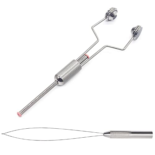 XFISHMAN Fly-Tying-Bobbin-Holder 2 Pack Fly Fishing Ceramic Bobbin with Bobbin Threader Holder Fly Tying Tools Set - color: Ceramic Bobbin 2 Pack & 1 Bobbin Threader