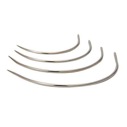 SaiDian 8Pcs Curved Needles 2" 2.5" 3" 3.5" for Carpet Canvas Seat Repair