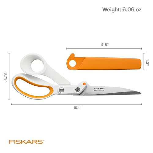 Fiskars 10" Amplify RazorEdge Fabric Scissors, Heavy Duty Fabric Shears - style: Amplify RazorEdge 10"