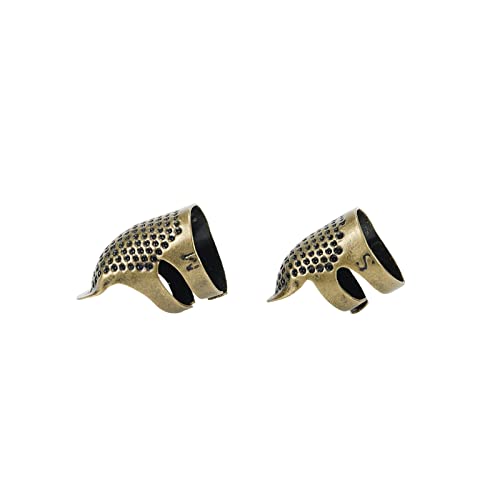 Tsnamay Bronze Adjustable Thimble Hand Sewing Repair Needlework - color: Bronze