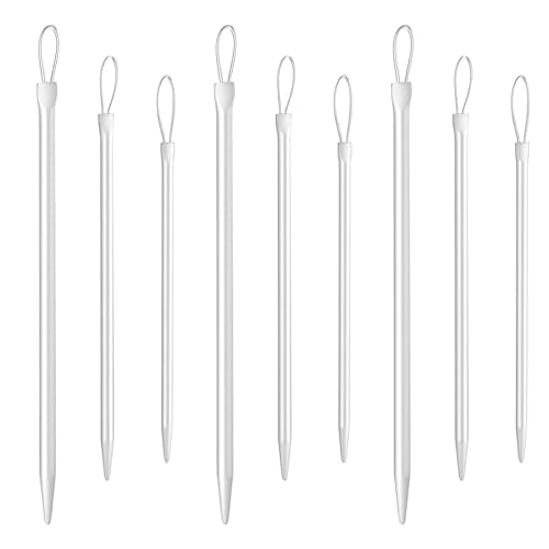 TIESOME 9 PCS Yarn Needle, 3 Sizes Nylon Thread Rope Threader Large Eye Tapestry Needle Weave Knitting Needles Yarn Sewing Needles for Hand Crafts Sewing Knitting Crochet