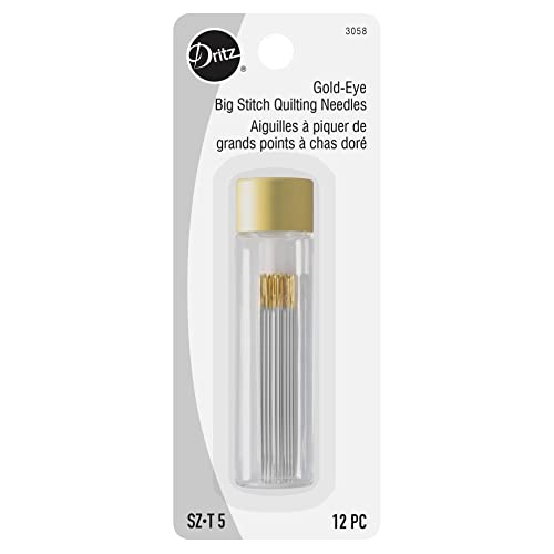 Dritz Big Stitch Quilting Needles Size 5, 12 Count