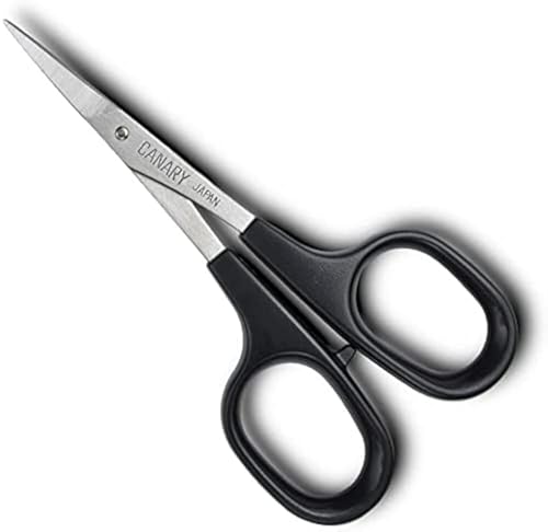 CANARY Japanese Mini Detail Scissors 4", Small Precision Scissors for Paper Crafting, Fabric Cutting, Art Crafts, Eyebrows, Nose Hair, Made in JAPAN - size: Mini