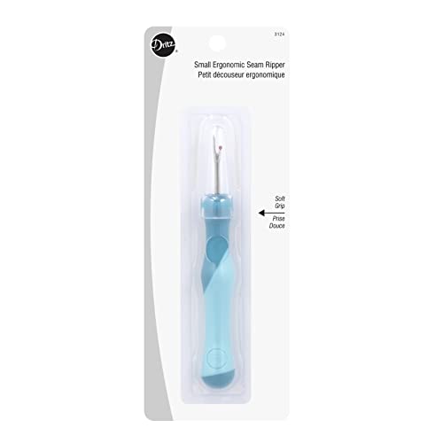 Dritz Small Ergonomic Seam Ripper, Aqua, 1 Count