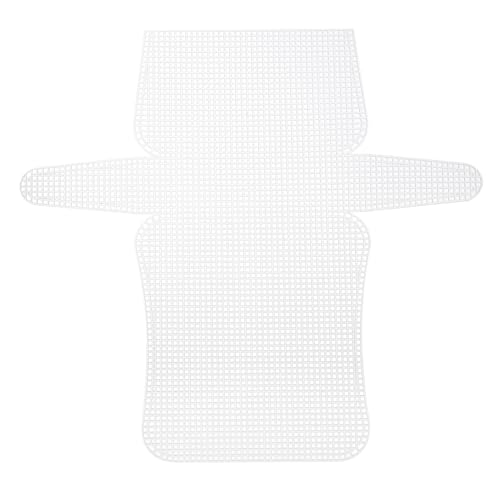 MECCANIXITY 4Pcs Plastic Mesh Canvas Sheet 6 Count 33.5 cm/ 13.2" for Crochet Bag Making Crossbody Bag Blank Canvas for Embroidery Needlepoint, Bag, Knit Crochet Mesh, White - color: White, size: 33.5cm