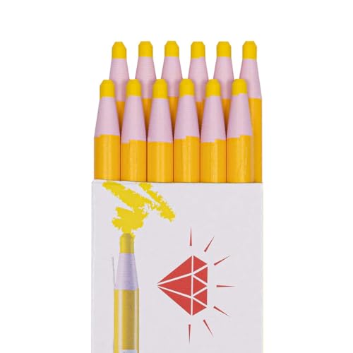 HOMSSEM 12-Pack Multi-Surface China Marker & Peel Off Grease Pens -Yellow - color: Yellow