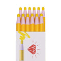 HOMSSEM 12-Pack Multi-Surface China Marker & Peel Off Grease Pens -Yellow - color: Yellow