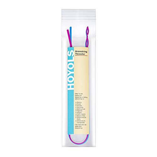 HOYOLS Drawstring Threaders, 2 Pcs Flexible Plastic Needles