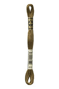 DMC 117-610 Six Stranded Cotton Embroidery Floss, Dark Drab Brown, 8.7-Yard
