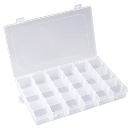 Embroidery Floss Organizer Cross Stitch Thread Storage Box Tools with 120 Pieces Floss Bobbins, Bobbin Winder, Scissor and Colour Stickers,Removable 18 Compartments Big Size Case