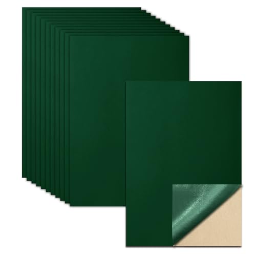 Biaungdo Self Adhesive Felt Sheets, Dark Green, 8 x 12 Inch, 12 Pcs - color: Green