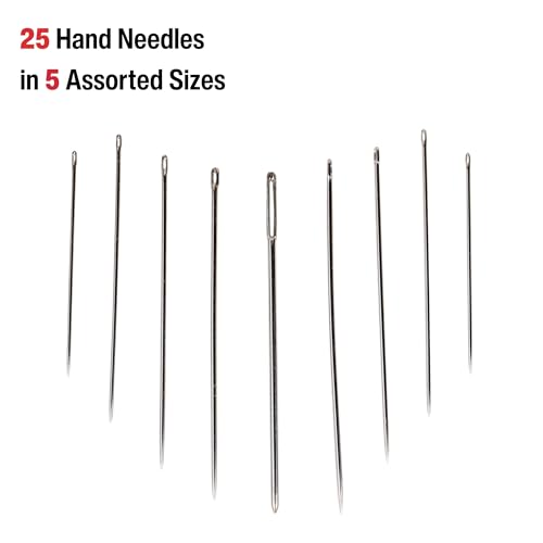 Singer 00276 Assorted Hand Needles in Compact, 25-Count,Assorted 25/Pkg - size: 1-Pack