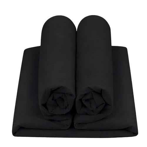 100% Cotton Fabric by The Yard, 59 Inch x 5 Yards Black - color: Black, size: 5 YARDS