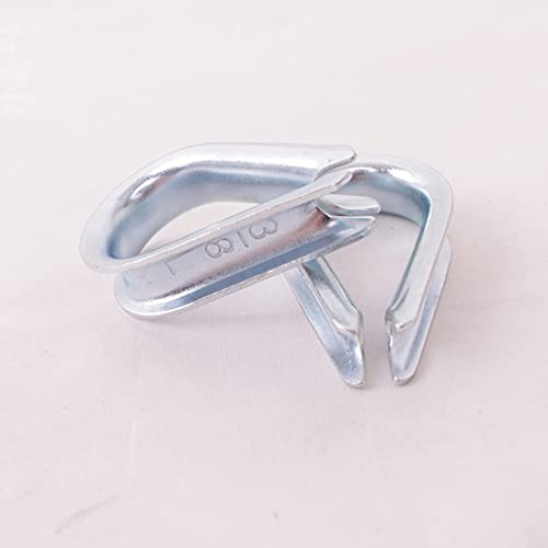 Wire Rope Thimble, for Wire Rope Dia. 3/8 in, Carbon Steel,(3/8" 25PCS) - size: 3/8“