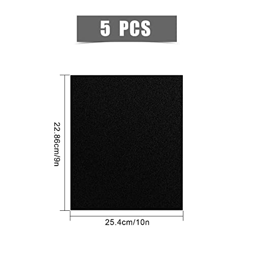 Savita 5pcs 25.4 x 22.8cm/10 x 9 inch 3mm Thick Felt Sheets, Stiff Felt Fabric Sheets for Crafts Hard Felt Squares for Sewing Crafting Cushion and Padding - color: Black