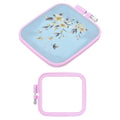 PATIKIL 1 Pieces Square Embroidery Hoops Square Cross Stitch Hoops Frames ABS Plastic Embroidery Hoops for DIY Sewing Tools for Art Craft, Light Purple - color: Light Purple