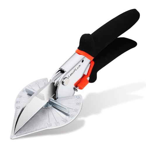 LeafLux Miter Shears for Wood Trim, Adjustable 45°-135° Multi-Angle Handheld Tool, Multifunctional Trunking, Moulding Shears, Perfect for Mitre Cutting, Quarter Round, No Replacement Blade | LFXP3101S - size: 3101S with 1 blade