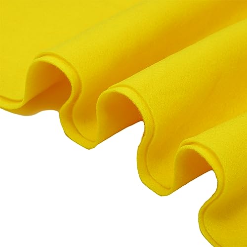 HaoFeijh Felt Fabric 36 * 36 Inch Wide 1.6mm,Fabric Sheets Soft Woven Acrylic Craft Fabric for DIY Craftwork Sewing Patchwork,Craft Felt - color: Yellow, size: 1