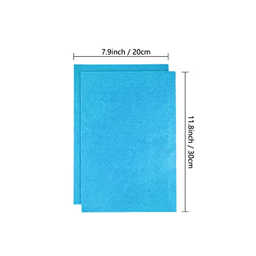 Jtnohx Color Felt Fabric Soft Felt Sheets for Crafts Light Blue 20Pcs 1.4mm - color: Light Blue