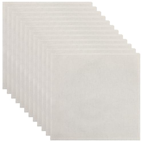 12 Pcs Embroidery Cloth Fabric 9.8 × 9.8 Inch Squares Pre-Cut