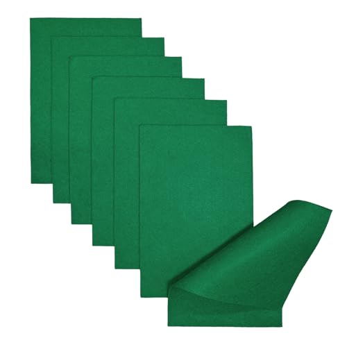 Jtnohx Soft Felt Sheets Color Felt Fabric for Sewing Green 7Pcs 8"x12" 1mm - color: Green