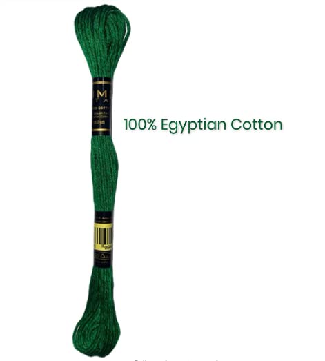 Pack of 12 Premium Embroidery Thread | 100% Egyptian Cotton Premium Skeins | Cross Stitch Embroidery Floss | Oeko TEX Certified | Ideal for Arts & Crafts (Blue Variegated 1210) - color: Blue Variegated 1210