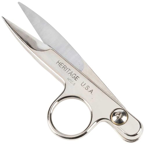 Klein Tools GHTC5 Scissors, Made in USA, Threadclip with Spring Action to Open Automatically, 4-1/2-Inch
