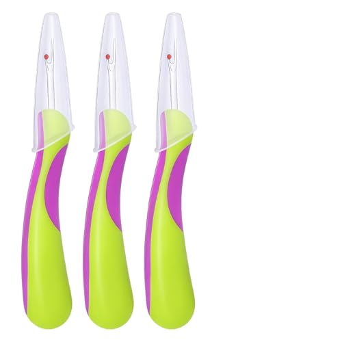 RJLCTH 3 Pcs Seam Rippers for Sewing, Green Rubber Grip - color: Green
