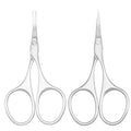 Multicolor Professional Grooming Scissors for Facial Hair Removal - color: Curved Silver Set