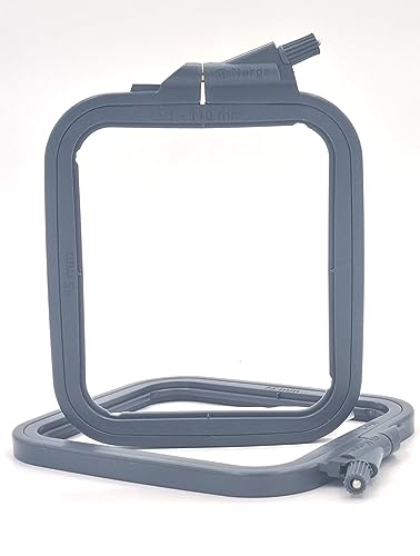 Nurge Square Embroidery Hoop - Plastic Cross Stitch Frame for Needlepoint & Embroidery - Adjustable Craft Hoop - Anthracite - No:1 (X Small) - color: Anthracite, size: No:1 (X Small)
