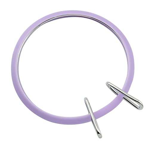 YYANGZ Metal Spring Tension Embroidery Hoop Embroidery Tension Shed, Cross Stitch Hoop, Cross Stitch Hoop, Darning Hoops (Purple)