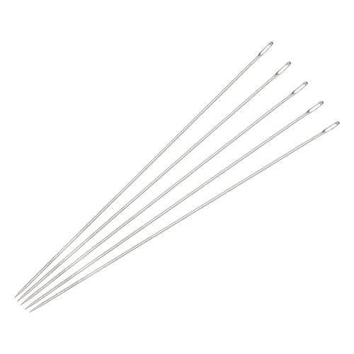 uxcell 50Pcs Beading Needles Fine Thin Long Straight Sewing Embroidery Threads Stainless Steel 3.15 Inch 0.4mm Wire Diameter - size: 80mmx0.4mm